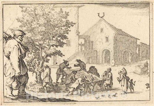 Art Print : Jacques Callot, Tavern, c. 1617 - Vintage Wall Art