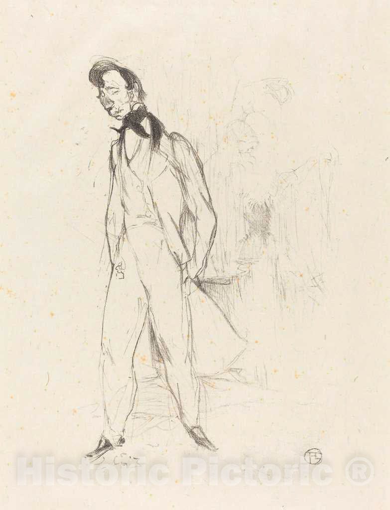 Art Print : Henri de Toulouse-Lautrec, Adolphe or The Sad Young Man (Adolphe ou le Jeune Homme Triste), 1894 - Vintage Wall Art