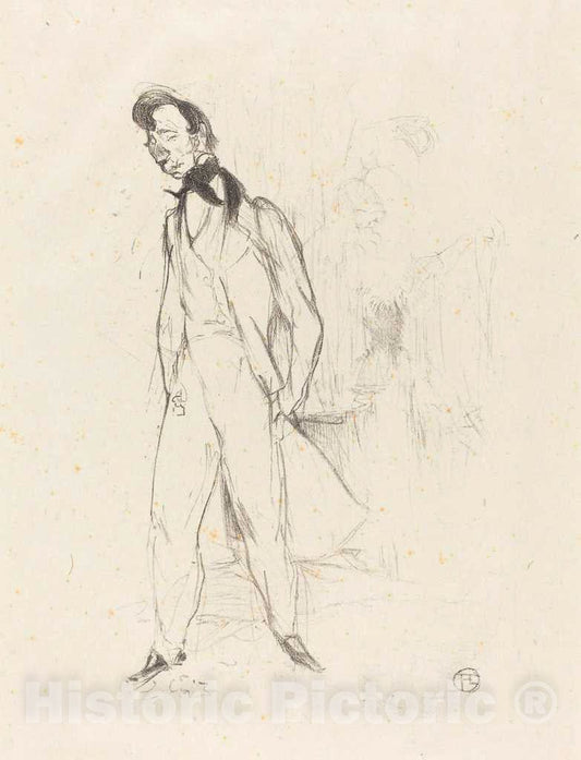 Art Print : Henri de Toulouse-Lautrec, Adolphe or The Sad Young Man (Adolphe ou le Jeune Homme Triste), 1894 - Vintage Wall Art