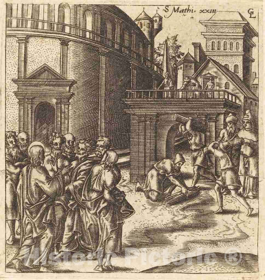 Art Print : LÃ©onard Gaultier, Christ Denounces The Scribes and Pharisees, c.1578 - Vintage Wall Art