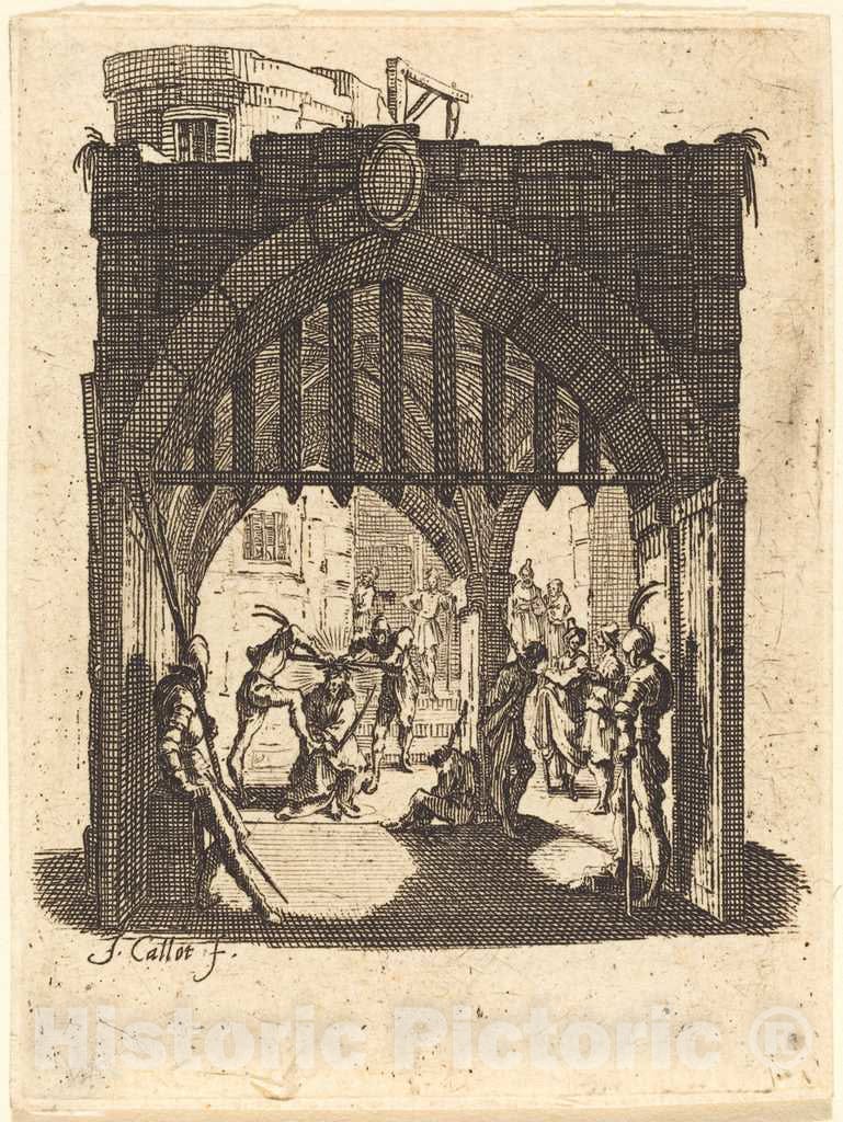 Art Print : Jacques Callot, The Crowning with Thorns, c.1625 - Vintage Wall Art