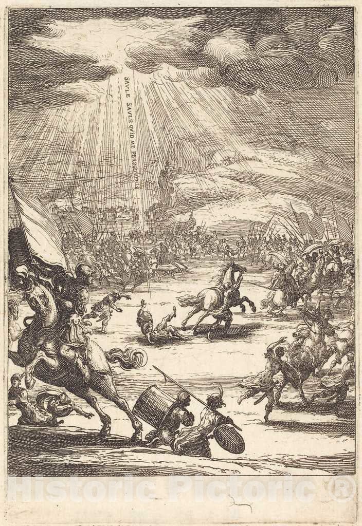 Art Print : Jacques Callot, The Conversion of Saint Paul - Vintage Wall Art