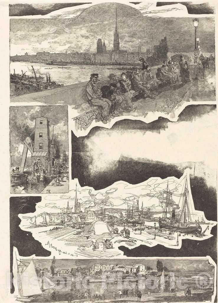 Art Print : Auguste LepÃ¨re, Rouen, 1888 - Vintage Wall Art