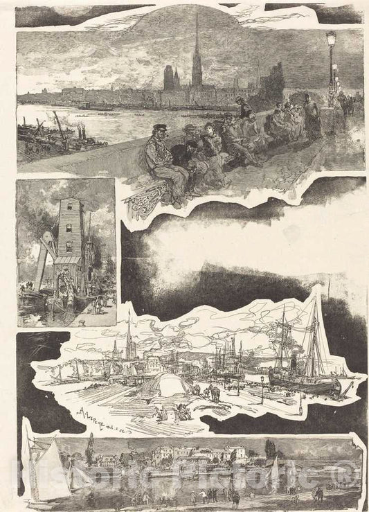 Art Print : Auguste LepÃ¨re, Rouen, 1888 - Vintage Wall Art