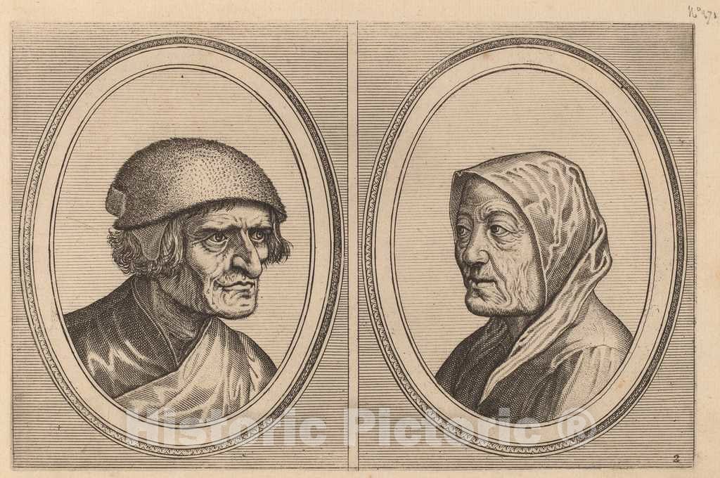 Art Print : Doetechum After Brugel The Elder, Beleefde Goossen and Prijne Lecker-tants, c.1565 - Vintage Wall Art