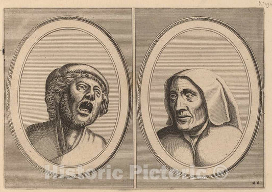 Art Print : Doetechum After Brugel The Elder, Hansje Singh in Veldt and Blaeuwe Aecht, c.1565 - Vintage Wall Art