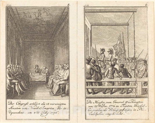 Art Print : Daniel Nikolaus Chodowiecki, The History of The United States, c.1784 - Vintage Wall Art