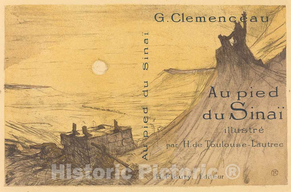 Art Print : Henri de Toulouse-Lautrec, Cover for Au pied du SinaÃ¯, 1898 - Vintage Wall Art