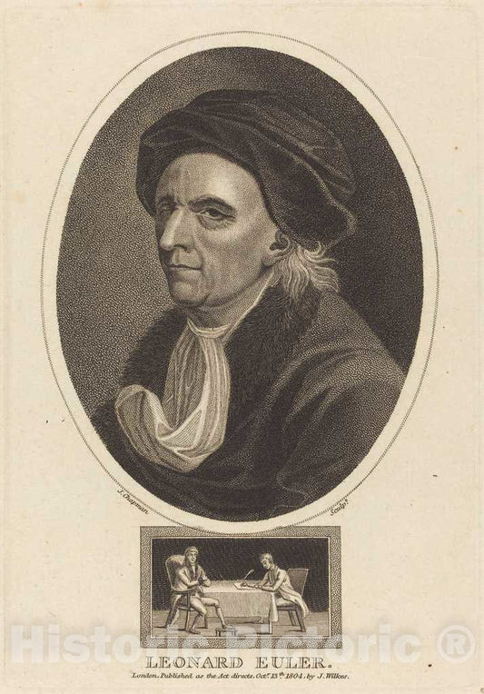 Art Print : John Chapman, Leonard Euler, 1804 - Vintage Wall Art
