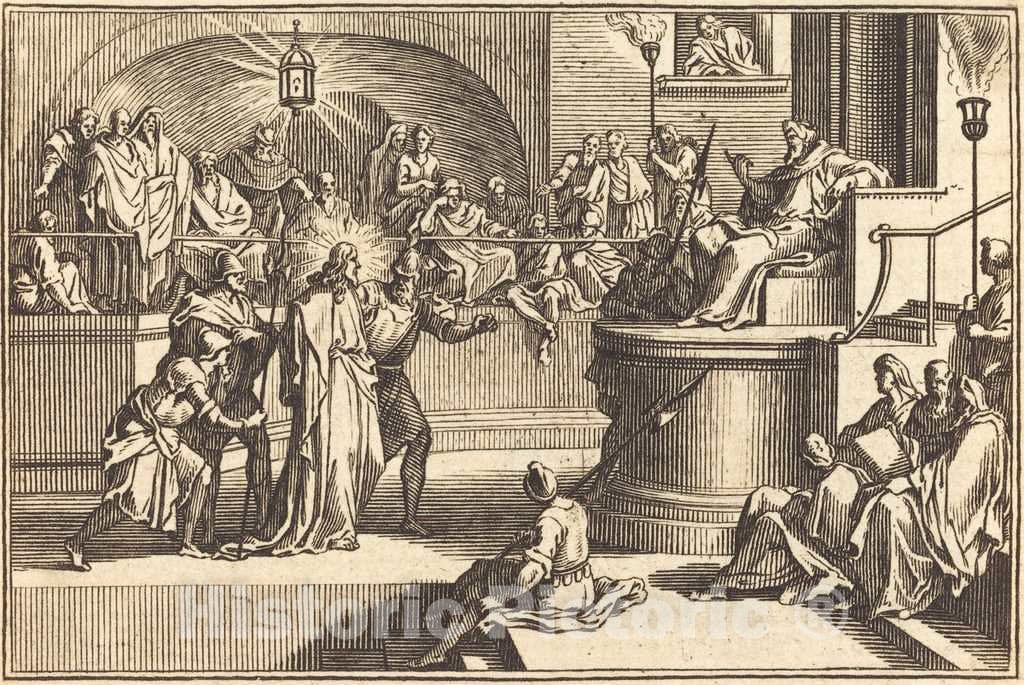 Art Print : Le Clerc I, Christ Before Pilate - Vintage Wall Art