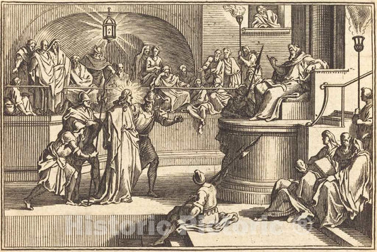 Art Print : Le Clerc I, Christ Before Pilate - Vintage Wall Art