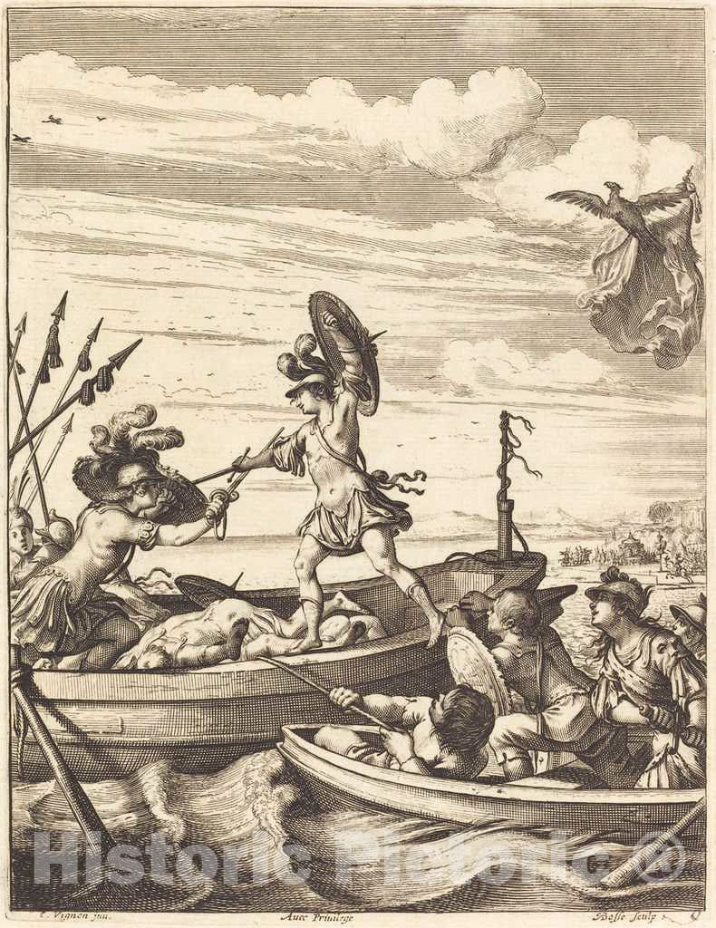 Art Print : Bosse After Vignon, Illustration to Jean Desmarets' L'Ariane, 1639 - Vintage Wall Art