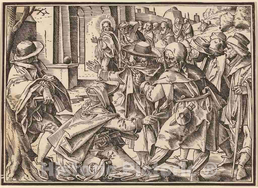 Art Print : Christoph Murer, Christ Tells His Disciples of The Last Judgment, 1630 - Vintage Wall Art