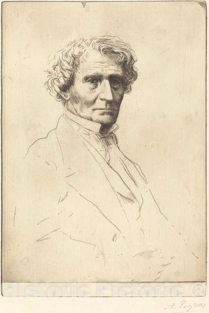 Art Print : Alphonse Legros, Hector Berlioz - Vintage Wall Art