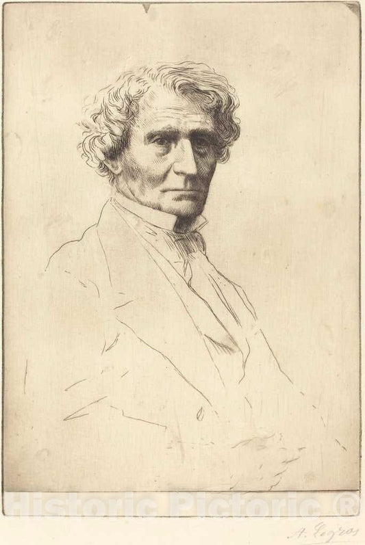 Art Print : Alphonse Legros, Hector Berlioz - Vintage Wall Art