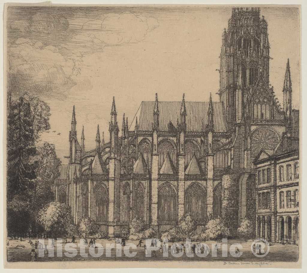 Art Print : Donald Shaw MacLaughlan, St. Ouen, Rouen, c.1906 - Vintage Wall Art