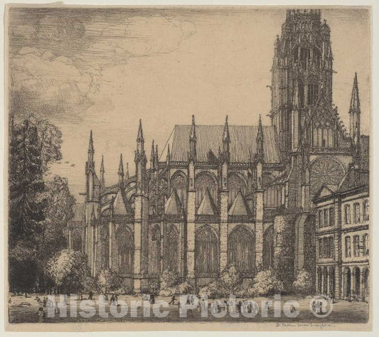 Art Print : Donald Shaw MacLaughlan, St. Ouen, Rouen, c.1906 - Vintage Wall Art