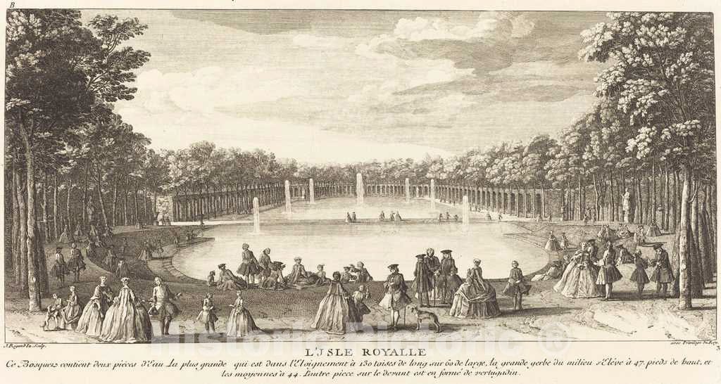 Art Print : Baptiste Rigaud, L'Isle Royalle - Vintage Wall Art