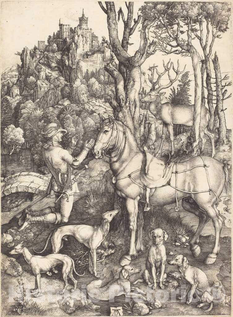 Art Print : Albrecht DÃ¼rer, Saint Eustace, c.1501 - Vintage Wall Art