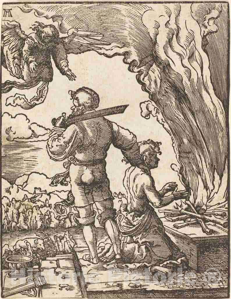 Art Print : Albrecht Altdorfer, Abraham's Sacrifice, in or After 1520 - Vintage Wall Art