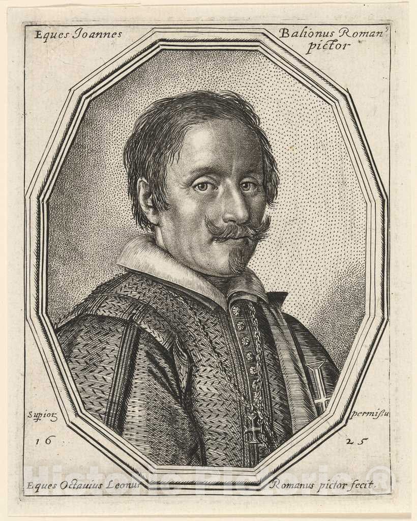 Art Print : Ottavio Leoni, Giovanni Baglione, 1625 - Vintage Wall Art