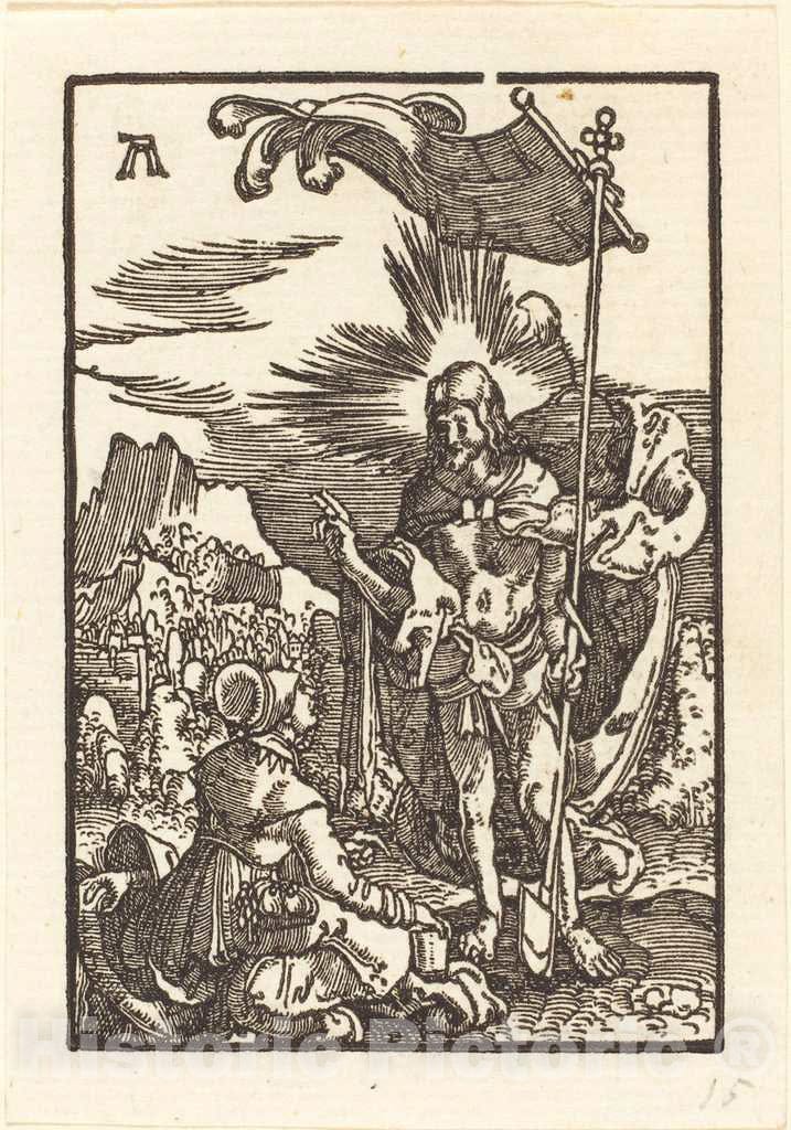 Art Print : Albrecht Altdorfer, Christ Appearing to The Magdalene, c. 1513 - Vintage Wall Art
