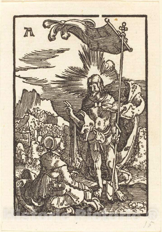 Art Print : Albrecht Altdorfer, Christ Appearing to The Magdalene, c. 1513 - Vintage Wall Art