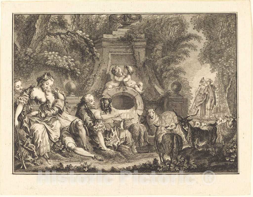 Art Print : Longueil After Eisen, Country Pleasures - Vintage Wall Art