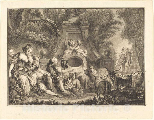 Art Print : Longueil After Eisen, Country Pleasures - Vintage Wall Art