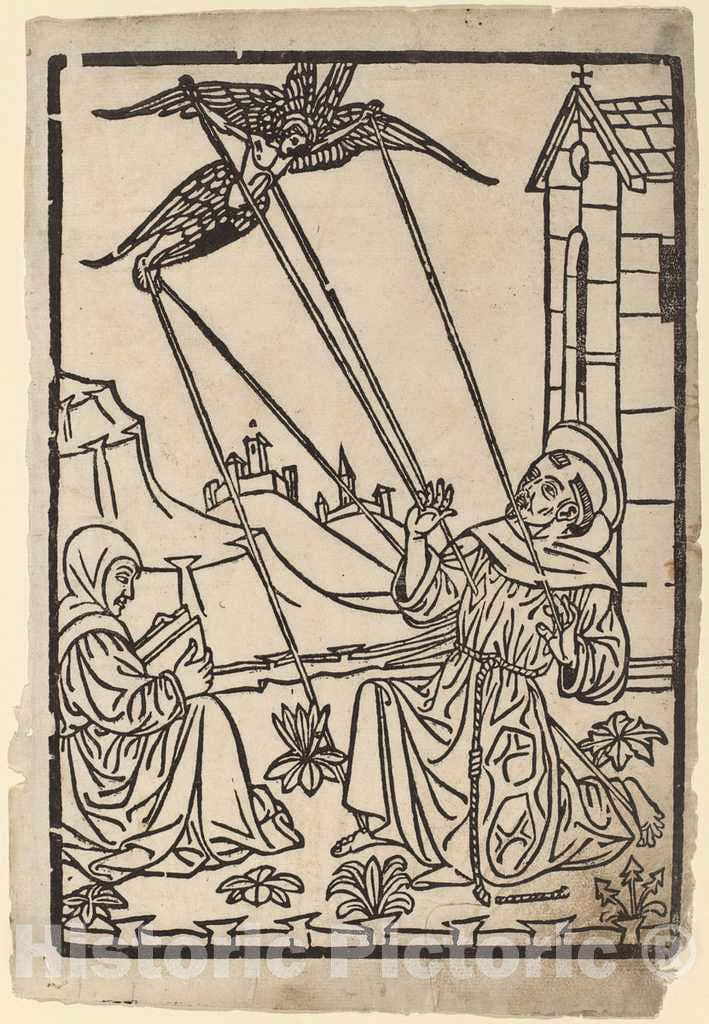 Art Print : Saint Francis Receiving The Stigmata, c.1475 - Vintage Wall Art