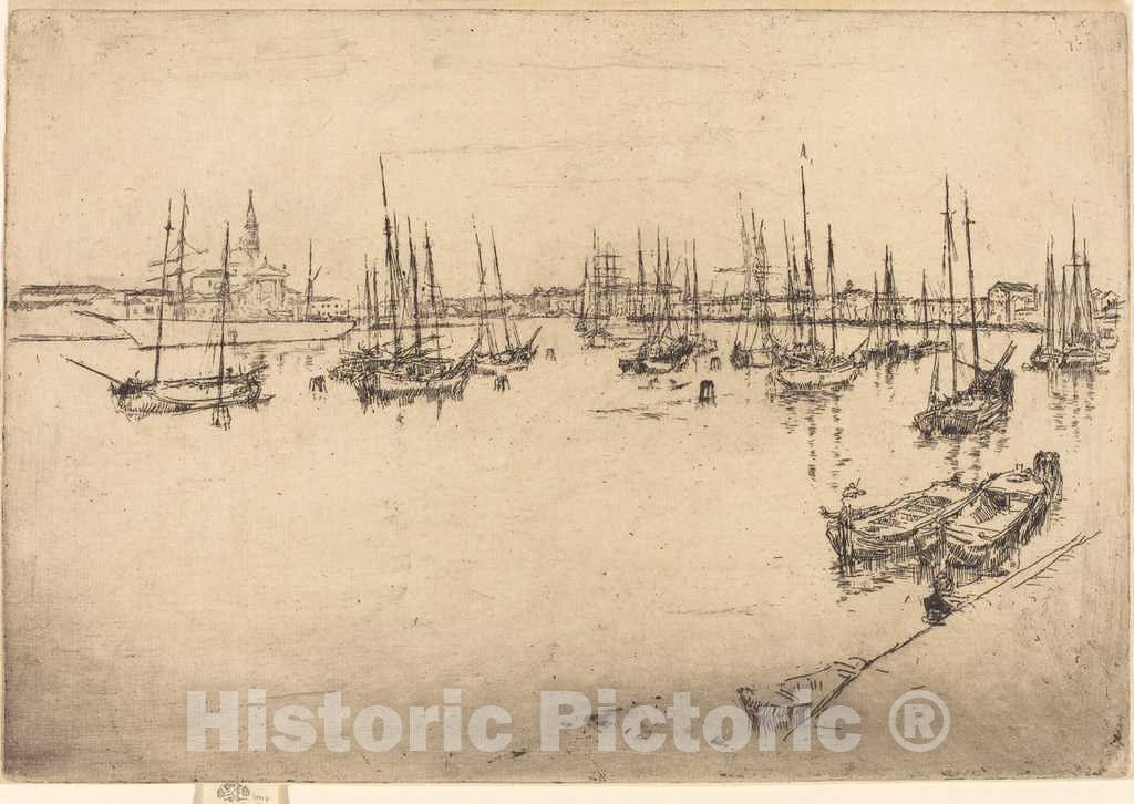 Art Print : James McNeill Whistler, San Giorgio, 1880 - Vintage Wall Art