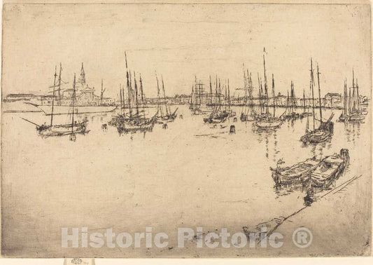 Art Print : James McNeill Whistler, San Giorgio, 1880 - Vintage Wall Art
