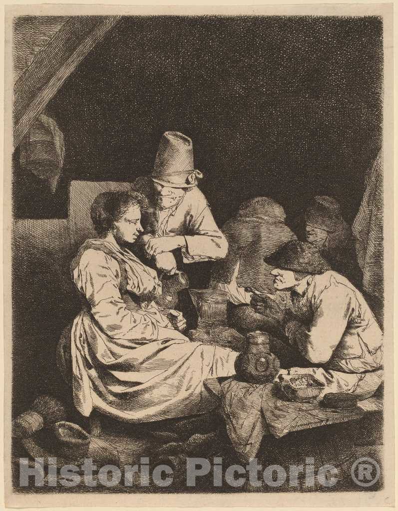 Art Print : Cornelis Bega, The Inn - Vintage Wall Art