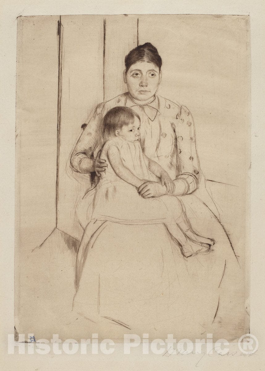Art Print : Mary Cassatt, Repose, c. 1890 - Vintage Wall Art