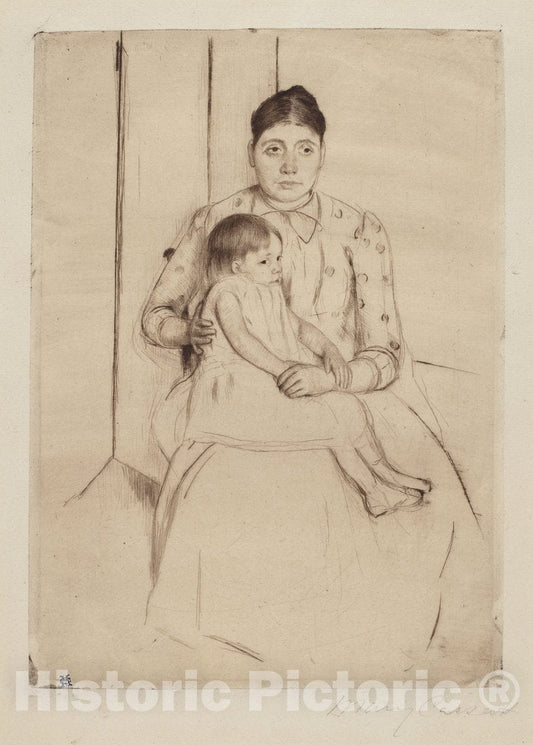Art Print : Mary Cassatt, Repose, c. 1890 - Vintage Wall Art
