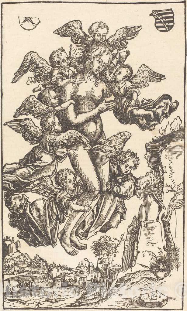 Art Print : Lucas Cranach The Elder, The Ecstasy of Saint Mary Magdalene, 1506 - Vintage Wall Art