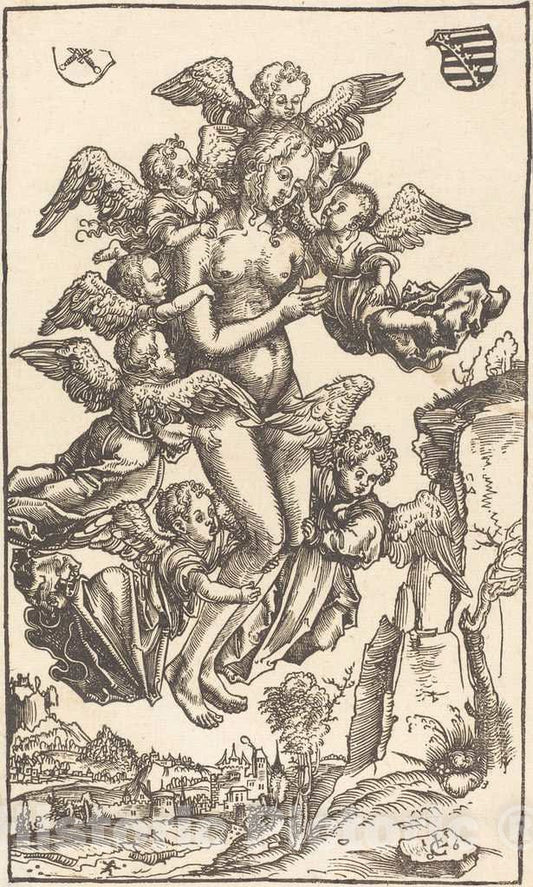 Art Print : Lucas Cranach The Elder, The Ecstasy of Saint Mary Magdalene, 1506 - Vintage Wall Art