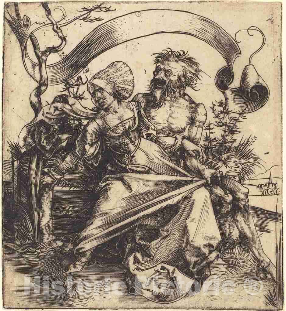 Art Print : Albrecht DÃ¼rer, The Ravisher, c. 1495 - Vintage Wall Art