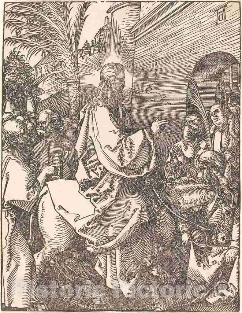 Art Print : Albrecht DÃ¼rer, Christ's Entry into Jerusalem, c.1510 - Vintage Wall Art