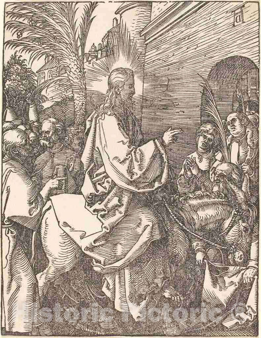 Art Print : Albrecht DÃ¼rer, Christ's Entry into Jerusalem, c.1510 - Vintage Wall Art