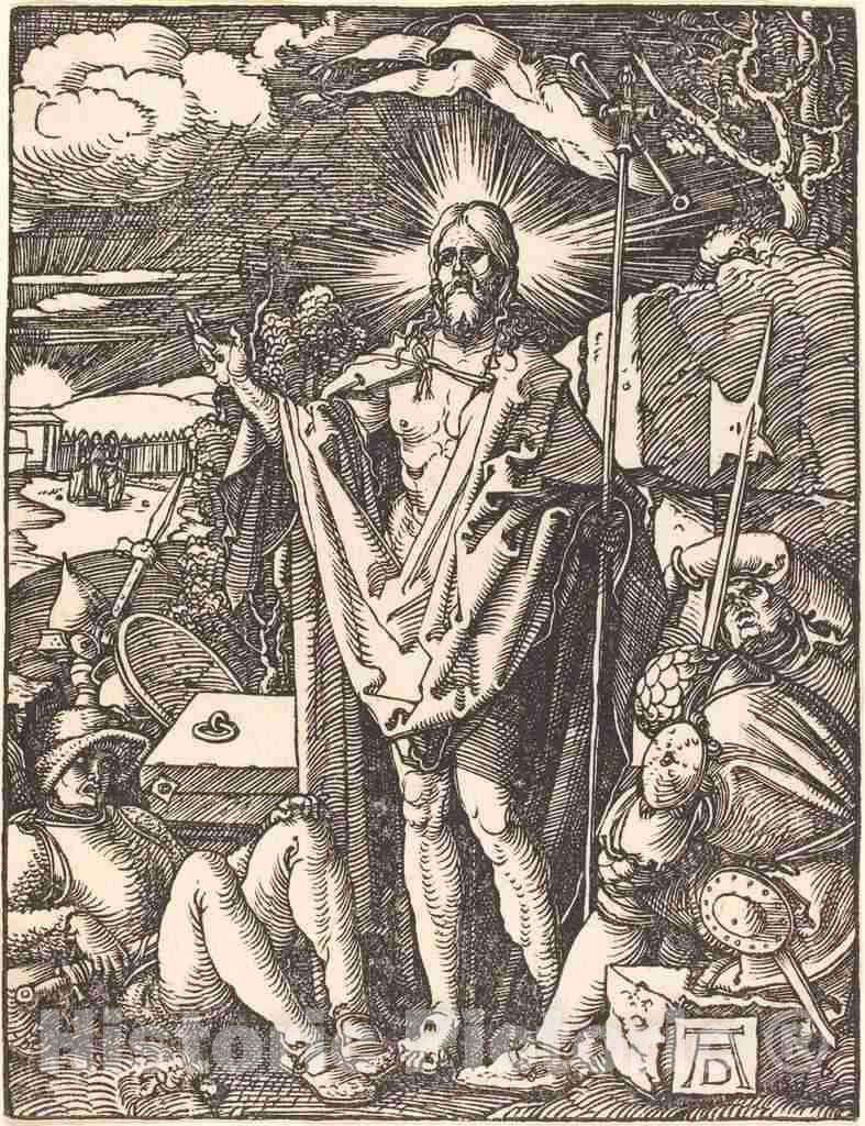 Art Print : Albrecht DÃ¼rer, The Resurrection, c.1510 - Vintage Wall Art