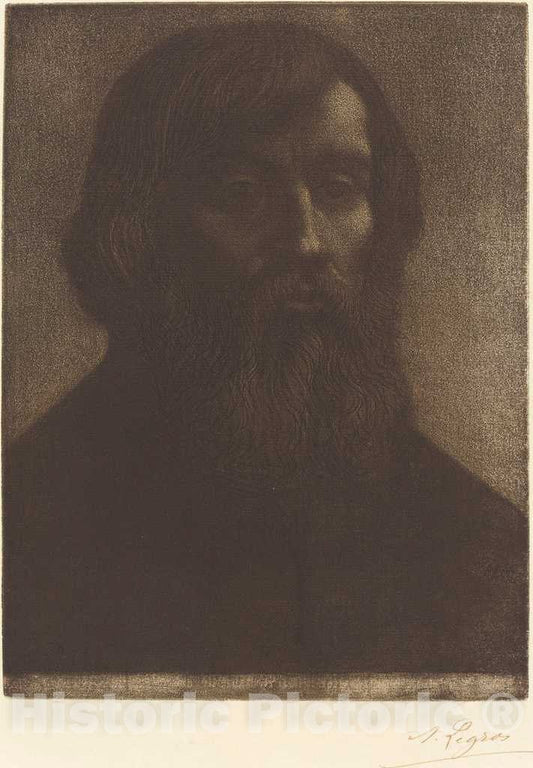 Art Print : Alphonse Legros, Poet (Le poete) - Vintage Wall Art