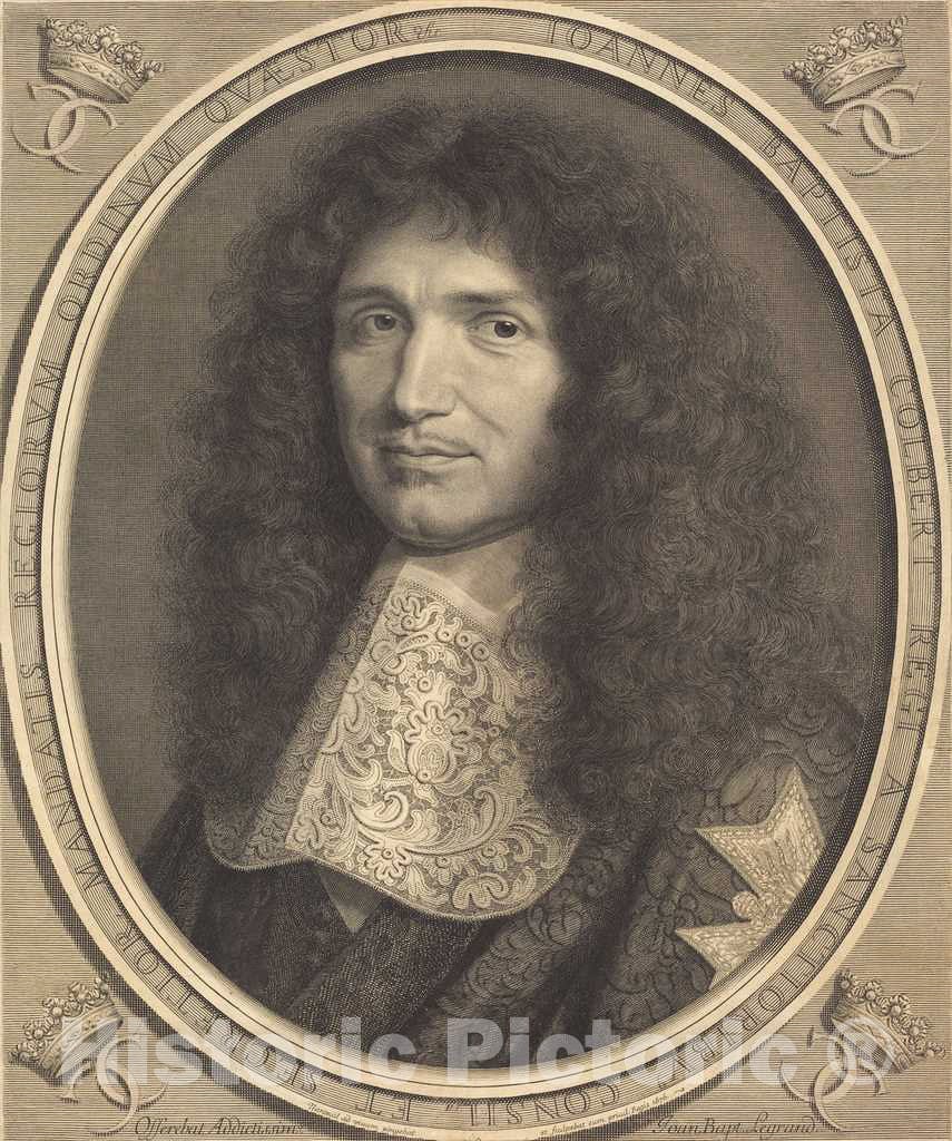 Art Print : Robert Nanteuil, Jean-Baptiste Colbert, 1676 - Vintage Wall Art