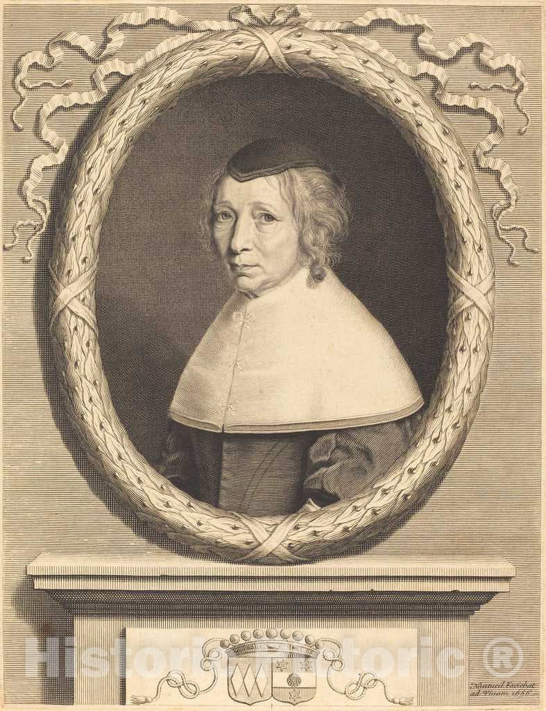 Art Print : Robert Nanteuil, Madame Bouthillier, 1656 - Vintage Wall Art