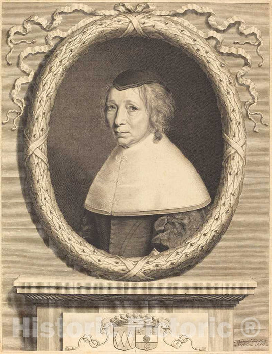 Art Print : Robert Nanteuil, Madame Bouthillier, 1656 - Vintage Wall Art