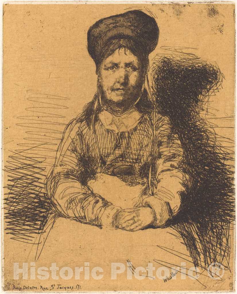 Art Print : James McNeill Whistler, La Retameuse, 1858 - Vintage Wall Art