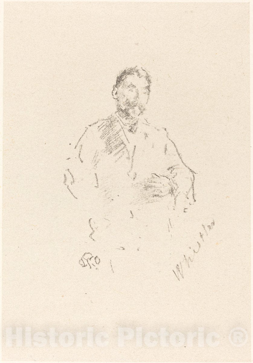Art Print : James McNeill Whistler, StÃ©phane MallarmÃ©, No. 2, 1892 - Vintage Wall Art