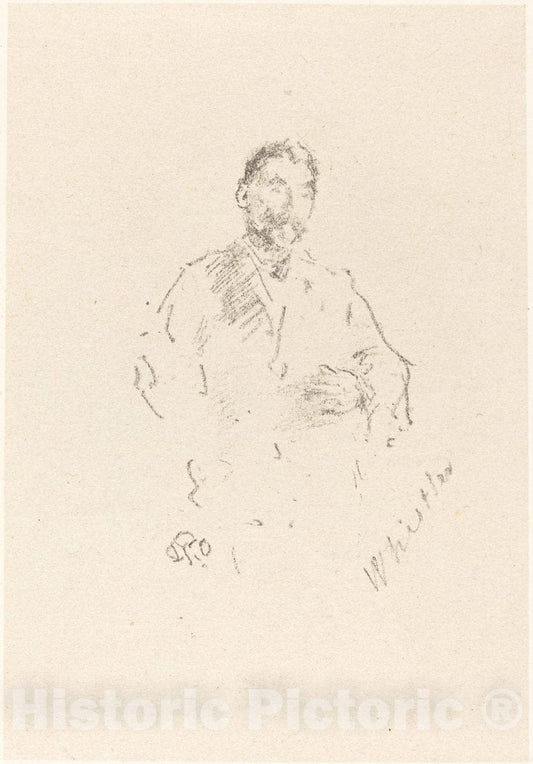 Art Print : James McNeill Whistler, StÃ©phane MallarmÃ©, No. 2, 1892 - Vintage Wall Art