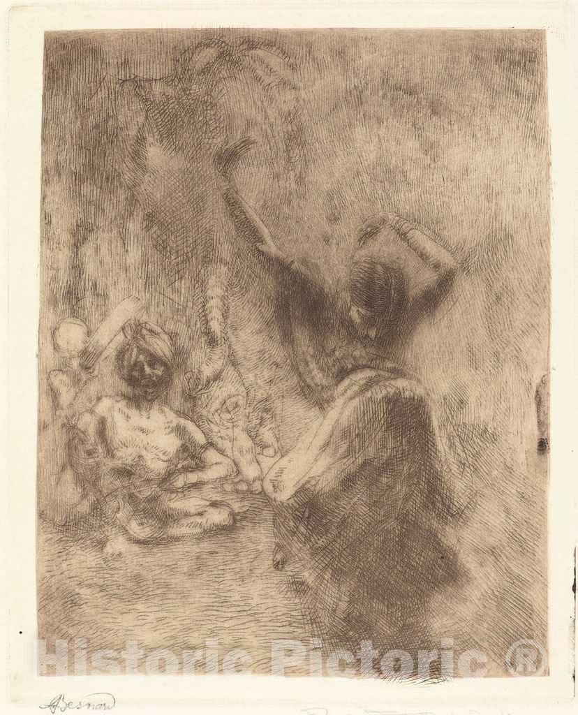 Art Print : Albert Besnard, The Dancer of Tanjore (La bayadÃ¨re de Tanjore), 1914 - Vintage Wall Art