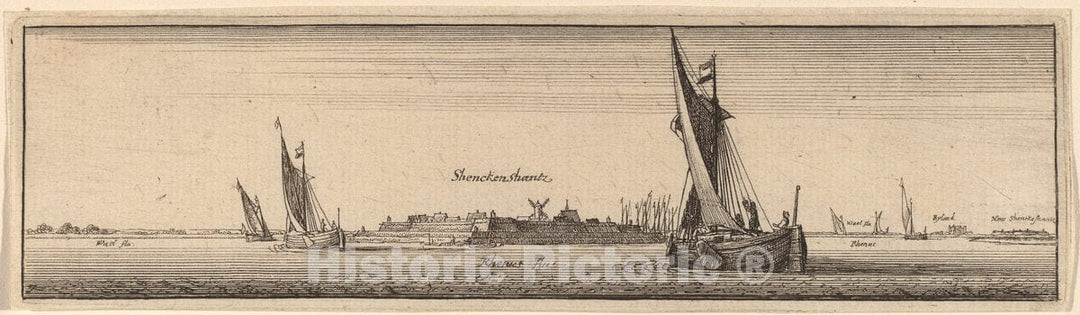 Art Print : Wenceslaus Hollar, Schenkenschanz, c. 1632 - Vintage Wall Art